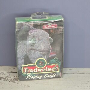BUDWEISER Beer Lizard Playing Cards Anheuser-Busch SEALED Vtg